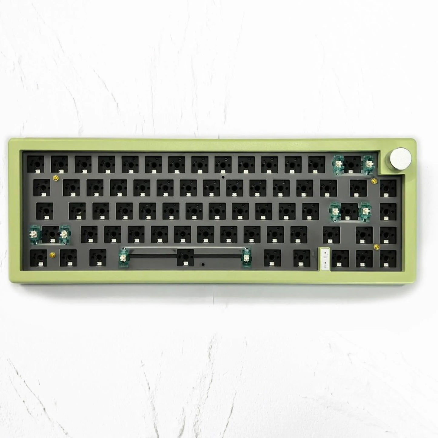 Custom DIY mechanical keyboard kit with RGB backlighting in seven colour options