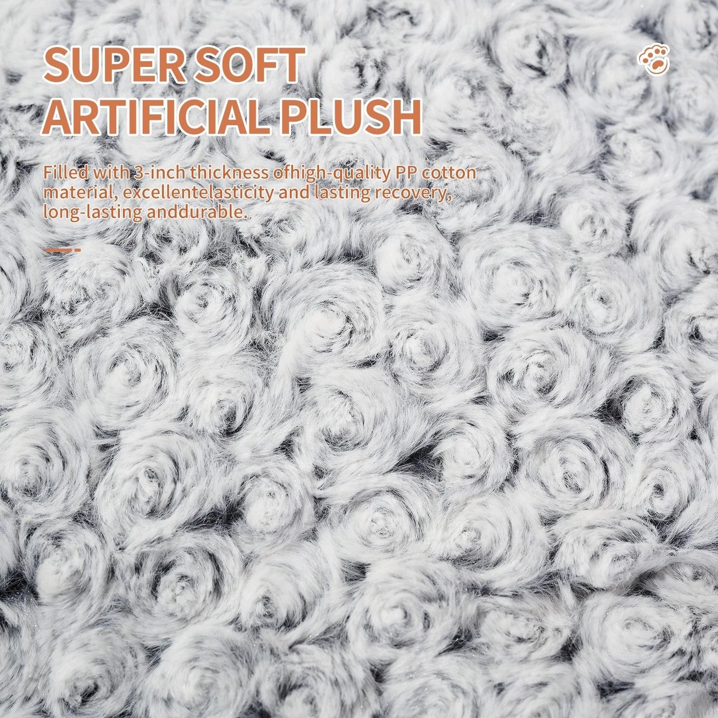 Premium rose velvet orthopedic dog bed with soft, fluffy cotton lining for maximum comfort and support