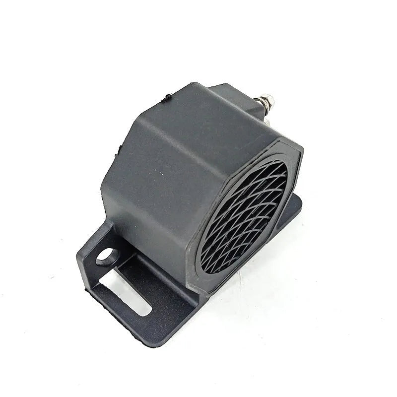 Black GQ-208A reversing horn buzzer for 12-80V vehicle safety alerts.