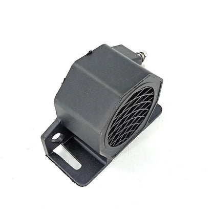 Black GQ-208A reversing horn buzzer for 12-80V vehicle safety alerts.