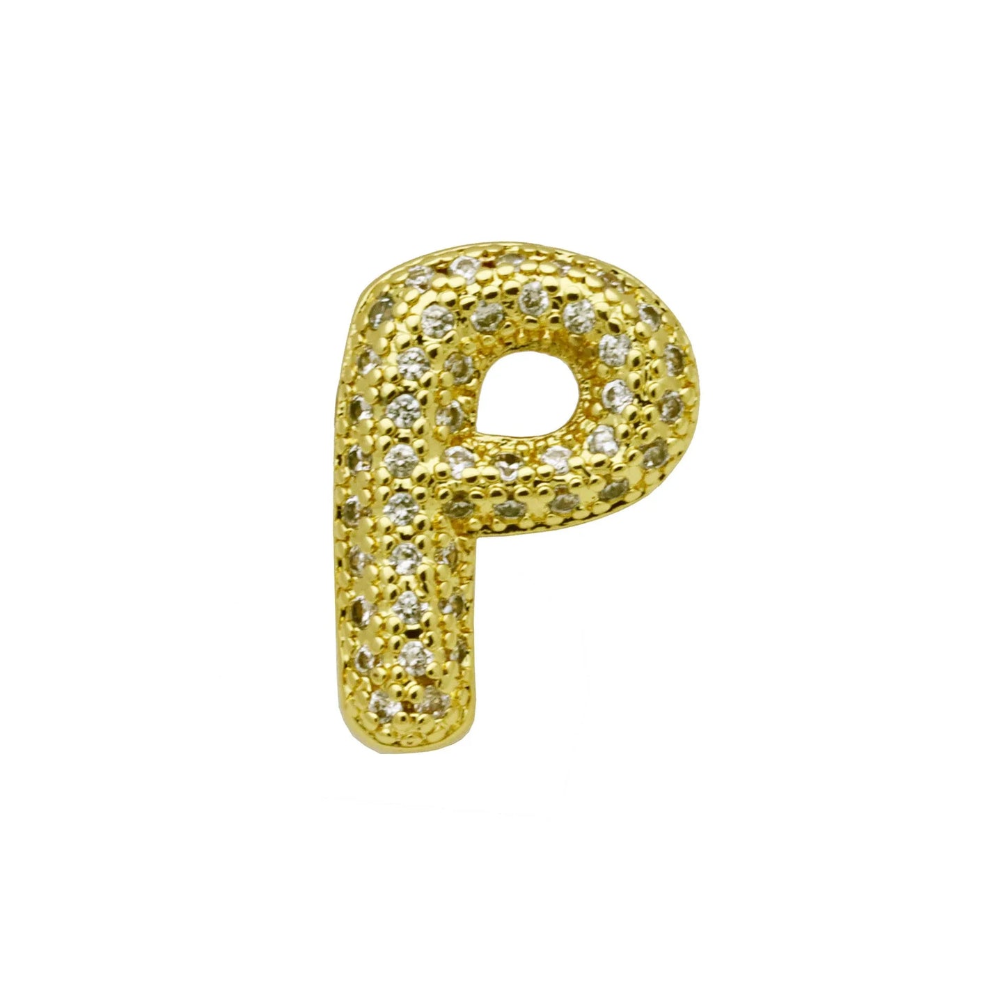 Retro copper bracelet with a letter 'A' charm featuring micro inlaid zircon, shown in a gold finish.
