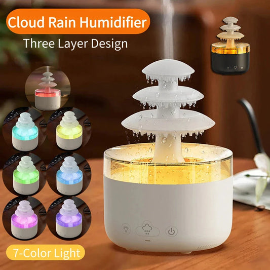Soothing Cloud Humidifier with Aromatherapy Diffuser, Colorful Lighting, and Whisper-Quiet Operation