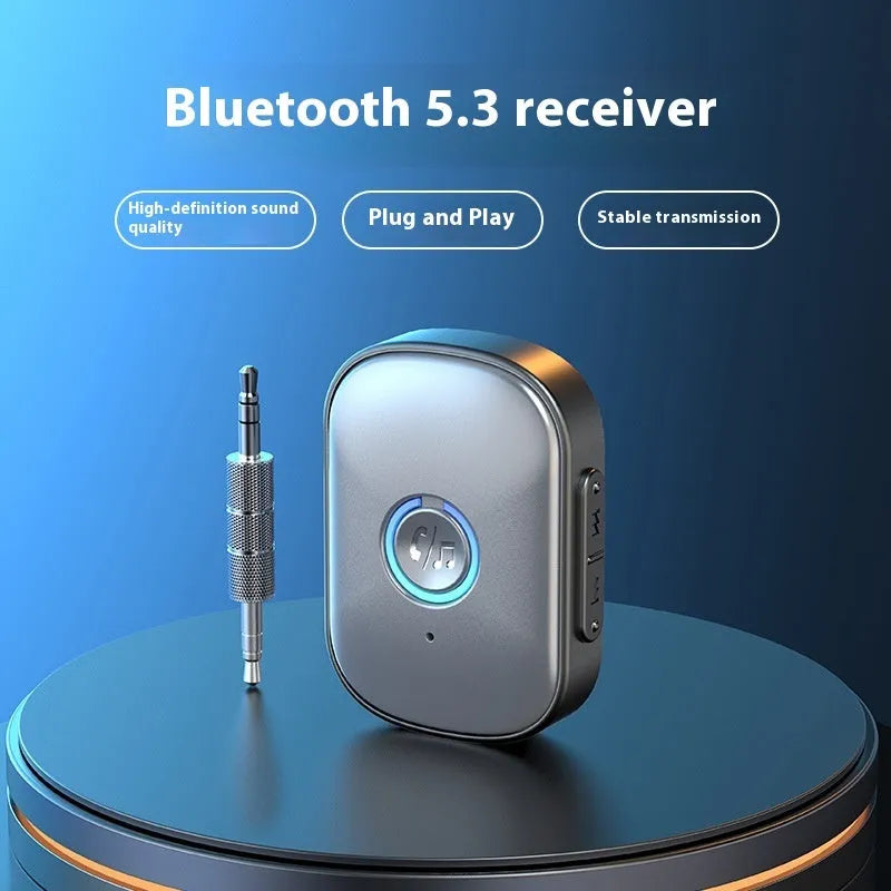 Bluetooth 5.3 audio receiver W1 for hands-free car use with 10m range and Plug and Play