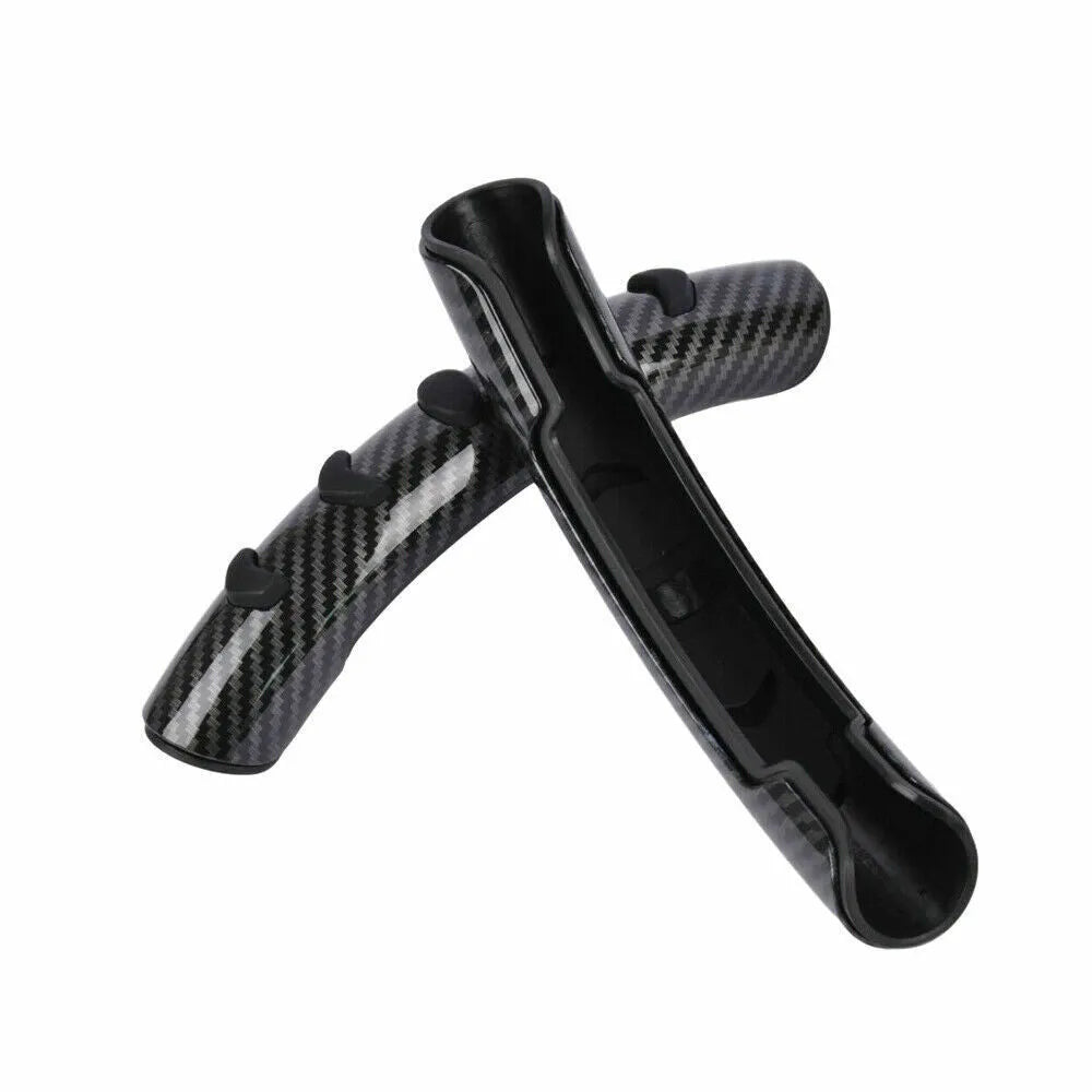 Carbon fibre black steering wheel anti-skid sleeve for 38cm diameter, made from durable fibre material