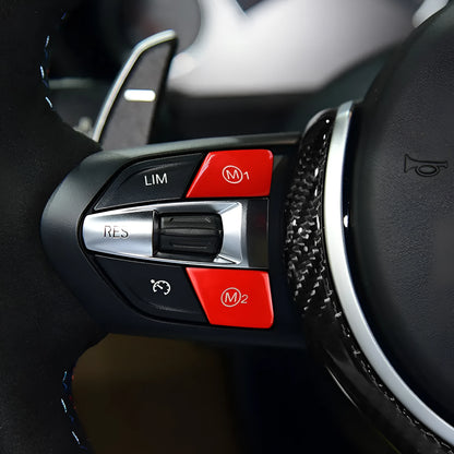 BMW steering wheel M1 M2 mode button accessories in red and blue colour options