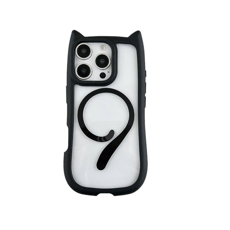 Acrylic TPU transparent clear phone case for Apple iPhone 17 series including iPhone 17, 17 Air, 17 Pro, and 17 Pro Max - two-in-one magnetic suction design with shockproof and anti-fall protection in colours black, blue, grey, and pink