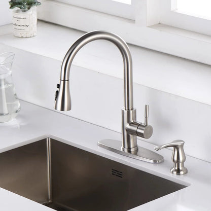 Brushed gold ABS hand press kitchen sink accessory, 15 cm long with electroplated finish for precise water direction