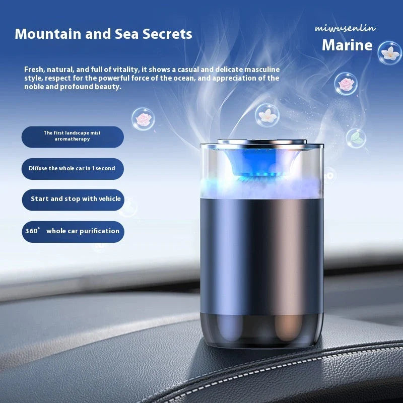 Stylish car air freshener diffuser with various fragrance options for a soothing driving experience