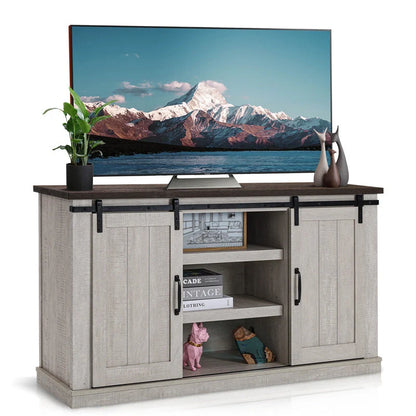 Vintage wooden TV cabinet in khaki, perfect for living room storage and decor