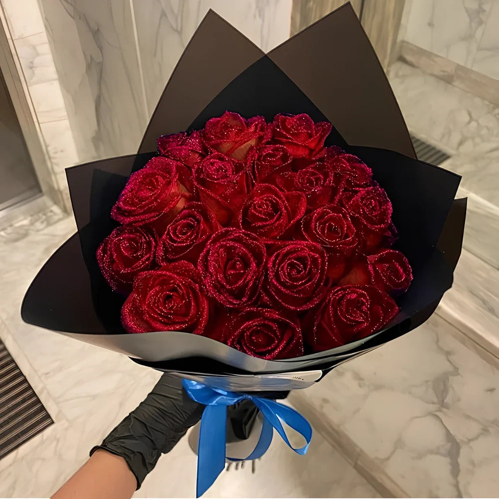 Personalised Valentine's Day preserved bridal bouquet with manual processing in multiple colour options