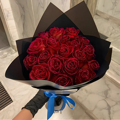 Personalised Valentine's Day preserved bridal bouquet with manual processing in multiple colour options