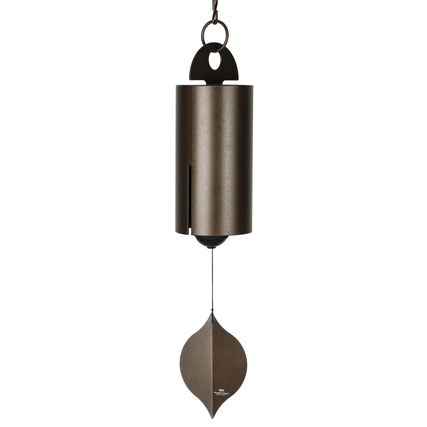 Elegant iron wind chimes in black and brown colors, designed for decorative garden and outdoor use