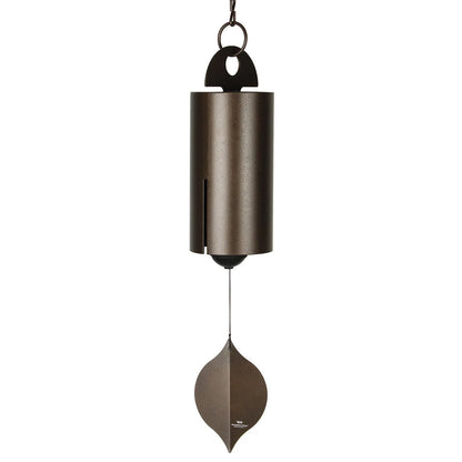 Elegant iron wind chimes in black and brown colors, designed for decorative garden and outdoor use
