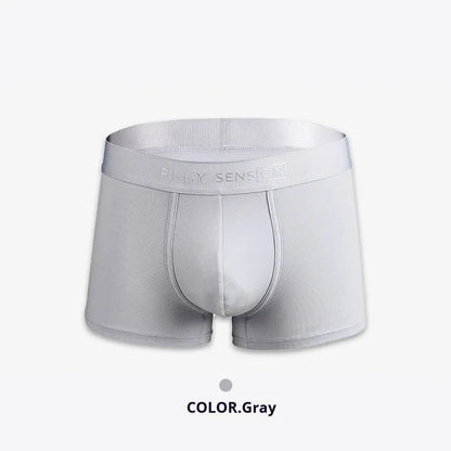 Men's solid colour cotton underwear boxer in black on white background