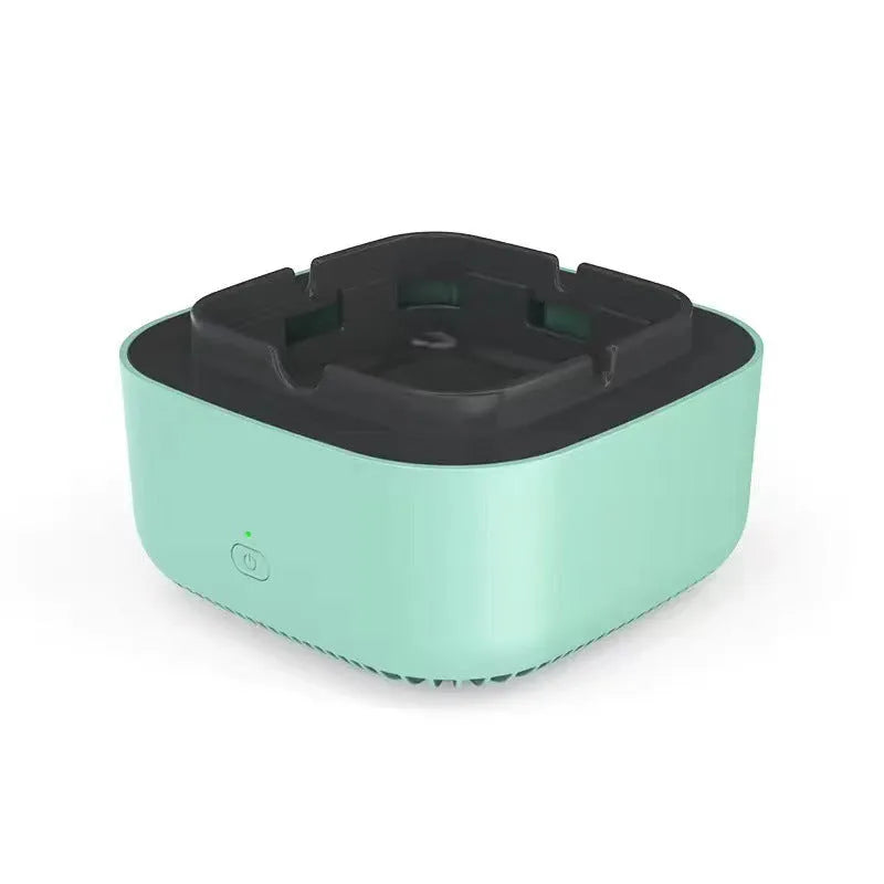 Portable automatic air purifier ashtray with negative ion technology for smoke removal