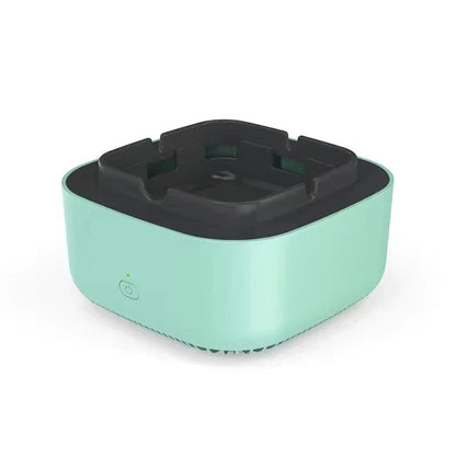 Sleek car ashtray with automatic air purifier that eliminates smoke and odors, keeping your vehicle fresh and clean.