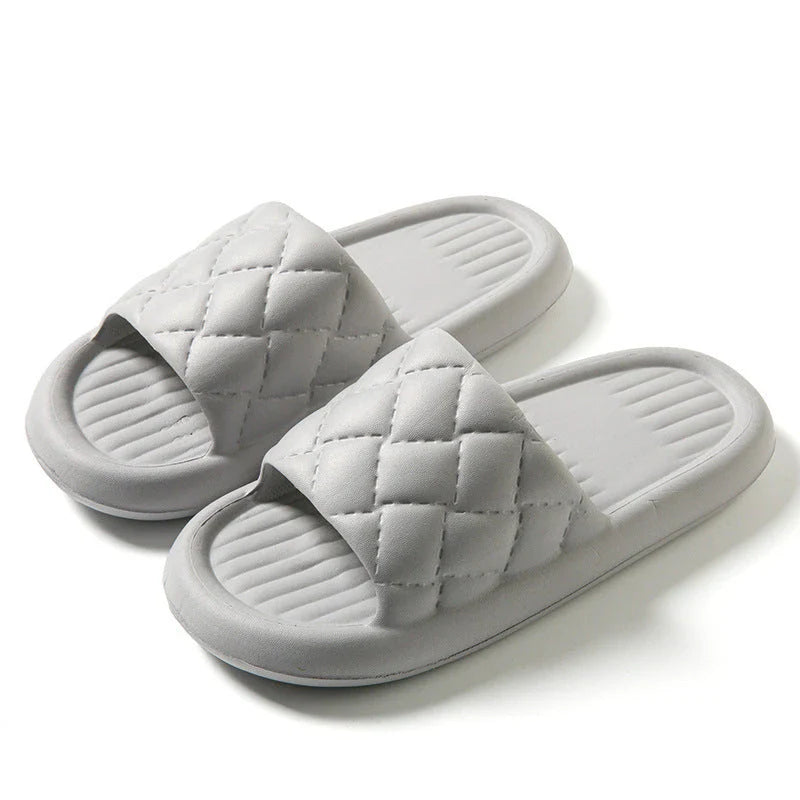 Comfortable home slippers with non-slip soles, featuring breathable and waterproof EVA material in a variety of stylish colors.