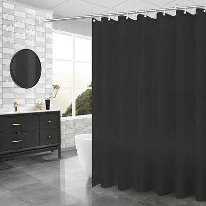 PEVA shower curtain in geometric dandelion pattern, 120cm wide x 180cm high with stainless steel buttonholes for waterproof bathroom use