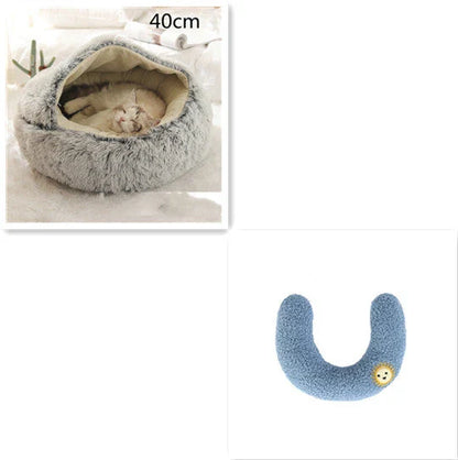 Cozy All-in-One Pet Bed in various colors and sizes, providing a plush and comfortable retreat for cats and dogs