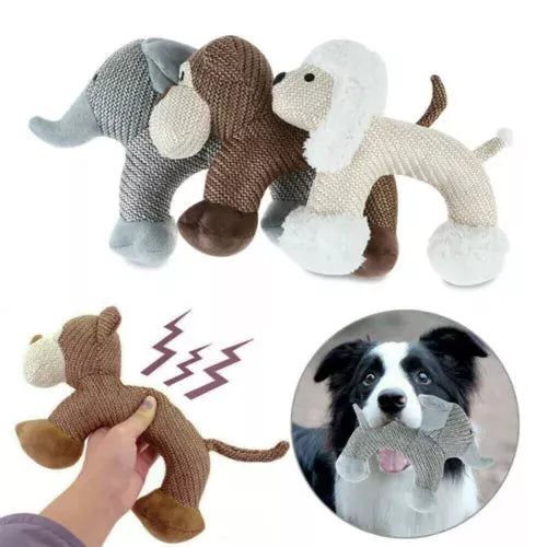 Squeaky duck dog toy for small and large breeds, promoting dental health