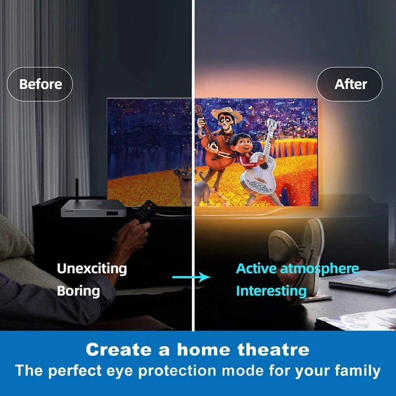 Versatile RGB LED strip lights for customizable home decor and ambient lighting