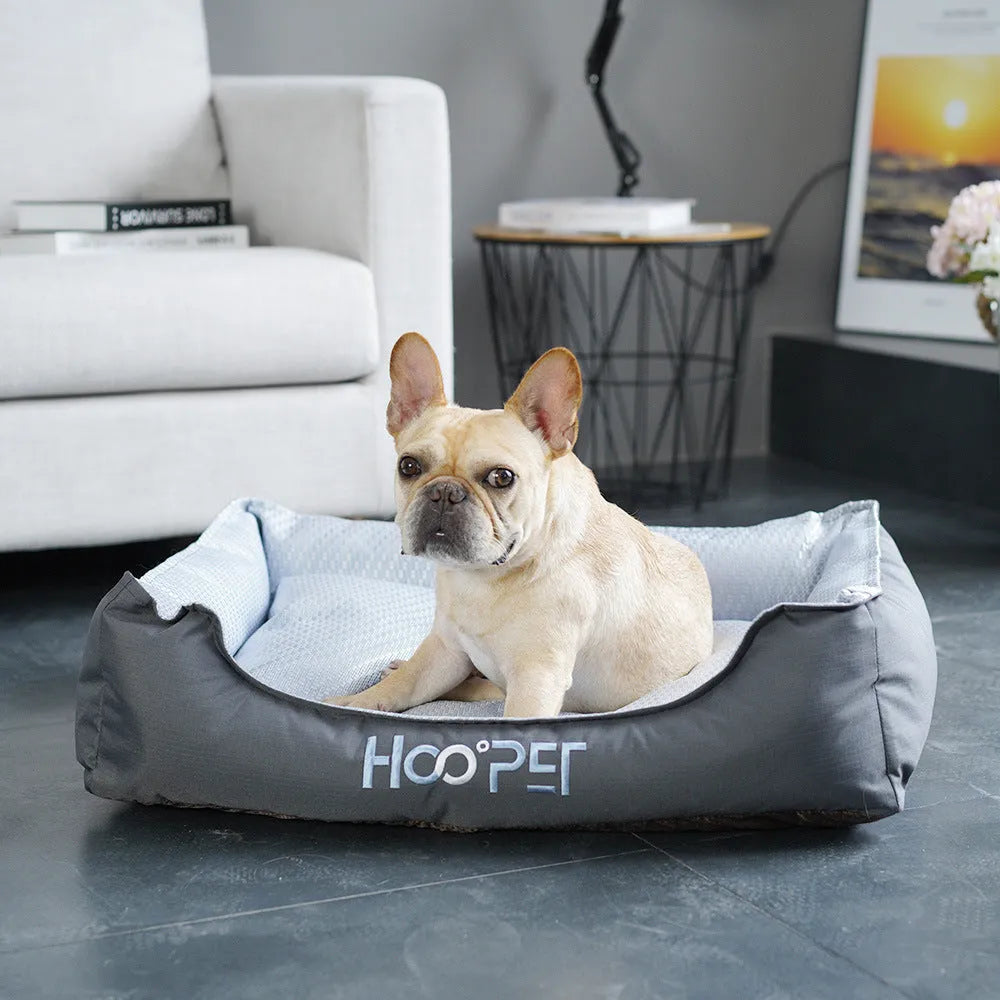 Summer dog bed with removable cover in three sizes for small medium large pets