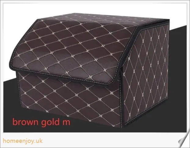 Premium Car Organizer Car Storage Box with ample compartments and sleek leather design for organised car interior