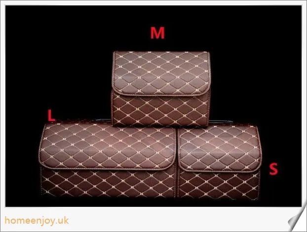 Premium Car Organizer Car Storage Box with ample compartments and sleek leather design for organised car interior
