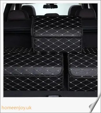 Premium Car Organizer Car Storage Box with ample compartments and sleek leather design for organised car interior