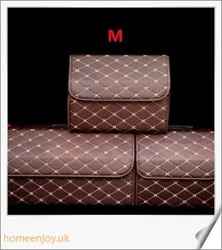 Premium Car Organizer Car Storage Box with ample compartments and sleek leather design for organised car interior