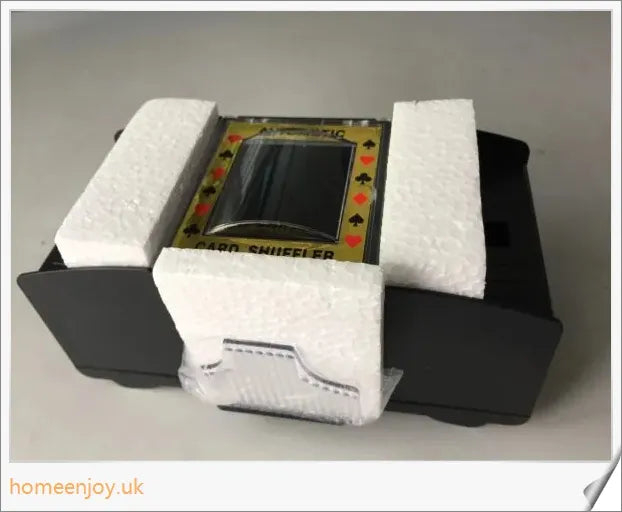 Automatic Playing Card Shuffler - A compact and efficient device that effortlessly shuffles cards for a seamless gaming experience.