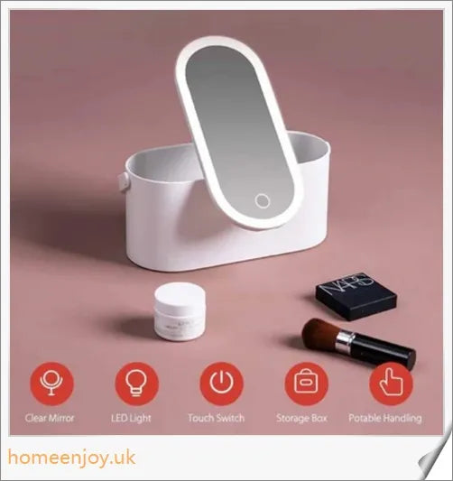 Beautybox - Portable Makeup Case with LED Mirror for Flawless Makeup Application on the Go