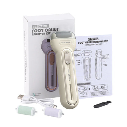 Professional Electric Foot Callus Remover with dual-speed motor and interchangeable grinding heads for customised foot care