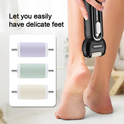 Professional Electric Foot Callus Remover with dual-speed motor and interchangeable grinding heads for customised foot care