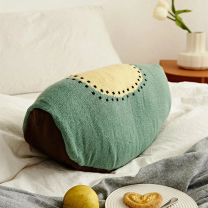 Adorable fruit-inspired decorative pillow with soft cotton filling for comfortable home decor