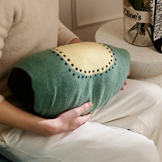 Adorable fruit-inspired decorative pillow with soft cotton filling for comfortable home decor