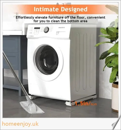 Adjustable moveable roller stand for refrigerators, washing machines, and dryers - a versatile cleaning solution for British households