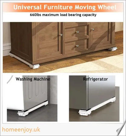 Adjustable moveable roller stand for refrigerators, washing machines, and dryers - a versatile cleaning solution for British households