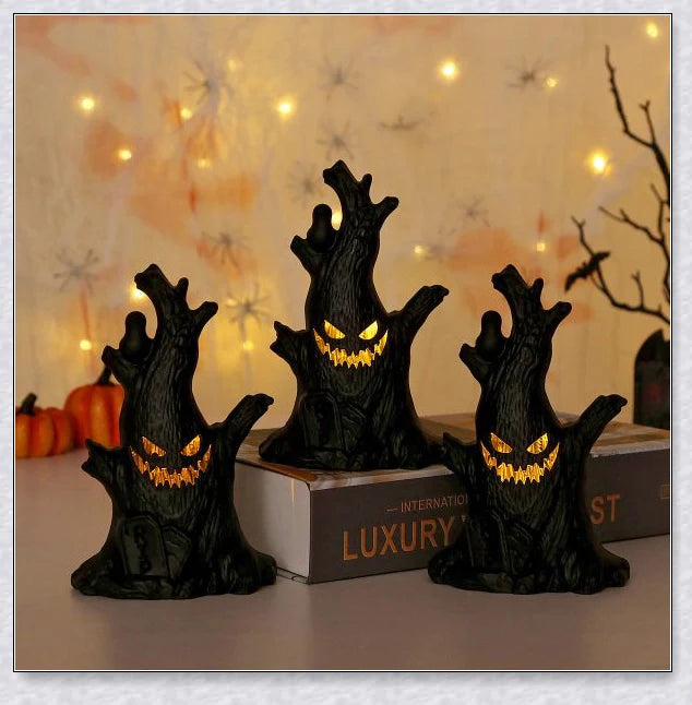 Spooktree Halloween Ghost Tree Led Lights - Set of 3 Premium Outdoor Lighting Decoration