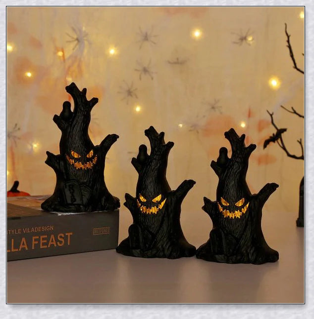 Spooktree Halloween Ghost Tree Led Lights - Set of 3 Premium Outdoor Lighting Decoration