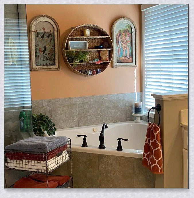 Decorative wall art featuring multiple swimmers and mermaids in a serene, aquatic-themed design