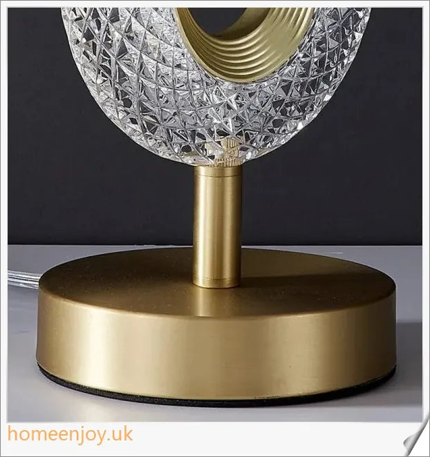 Acrylic table lamp with LED crystal light, featuring a sleek and modern design that elevates any space.