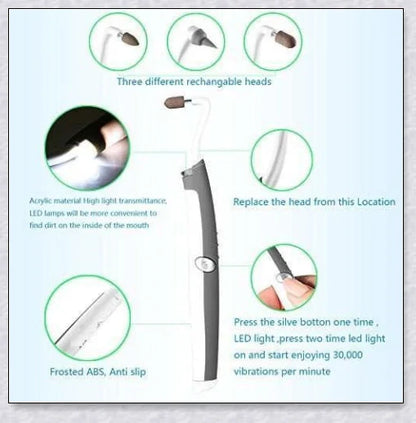 Sonic Tooth Stain Remover - Advanced plaque removal tool for at-home dental care and teeth whitening