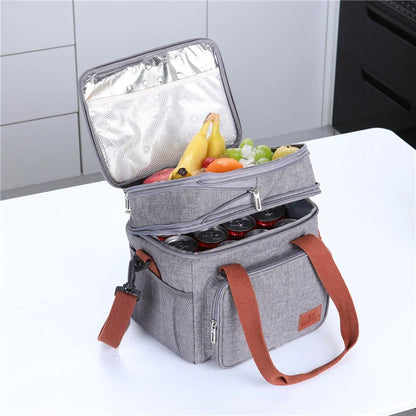 Outdoor Picnic Double Insulated Bento Bag with stylish design and premium insulation for keeping food and drinks at the perfect temperature