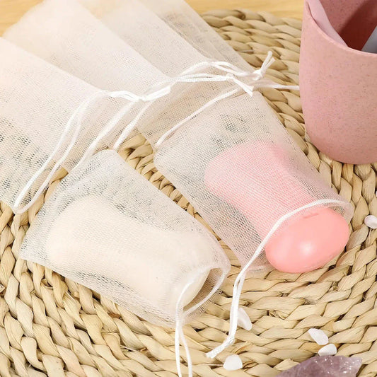 Hangable Foaming Mesh Soap Pouch - Elevate your bathing routine with this innovative soap accessory