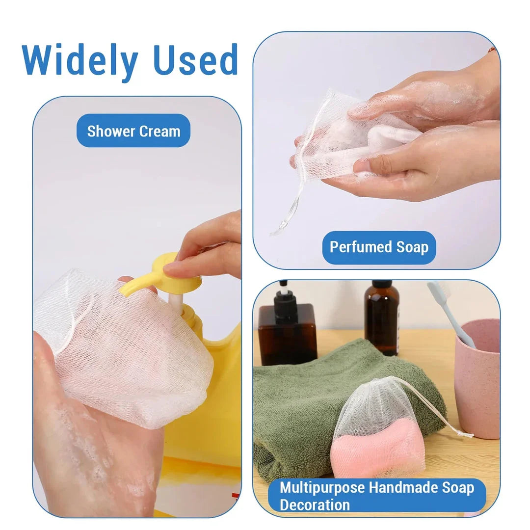 Hangable Foaming Mesh Soap Pouch - Elevate your bathing routine with this innovative soap accessory
