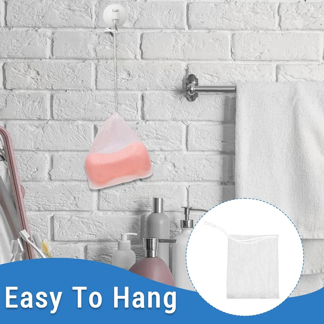 Hangable Foaming Mesh Soap Pouch - Elevate your bathing routine with this innovative soap accessory