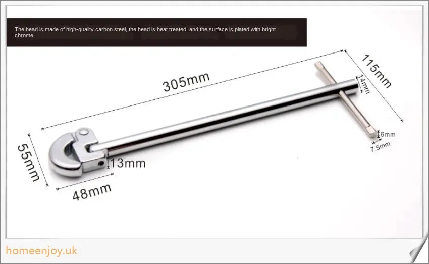 Basin Wrench Household T-Shaped - a versatile and durable tool for tightening and loosening under-basin accessories
