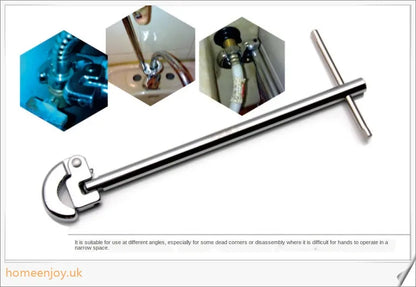 Basin Wrench Household T-Shaped - a versatile and durable tool for tightening and loosening under-basin accessories