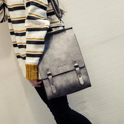 Premium PU leather women's backpack with multiple compartments and adjustable straps for comfortable carrying